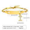 Streetwear Letter Stainless Steel Gold Plated Zircon Bangle In Bulk