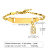 Streetwear Letter Stainless Steel Gold Plated Zircon Bangle In Bulk