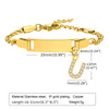 Streetwear Letter Stainless Steel Gold Plated Zircon Bangle In Bulk