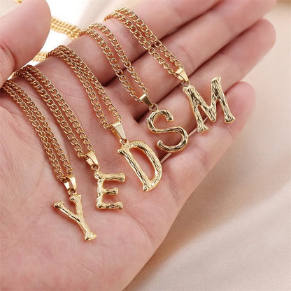 Streetwear Letter Stainless Steel Titanium Steel Plating Charms Necklace