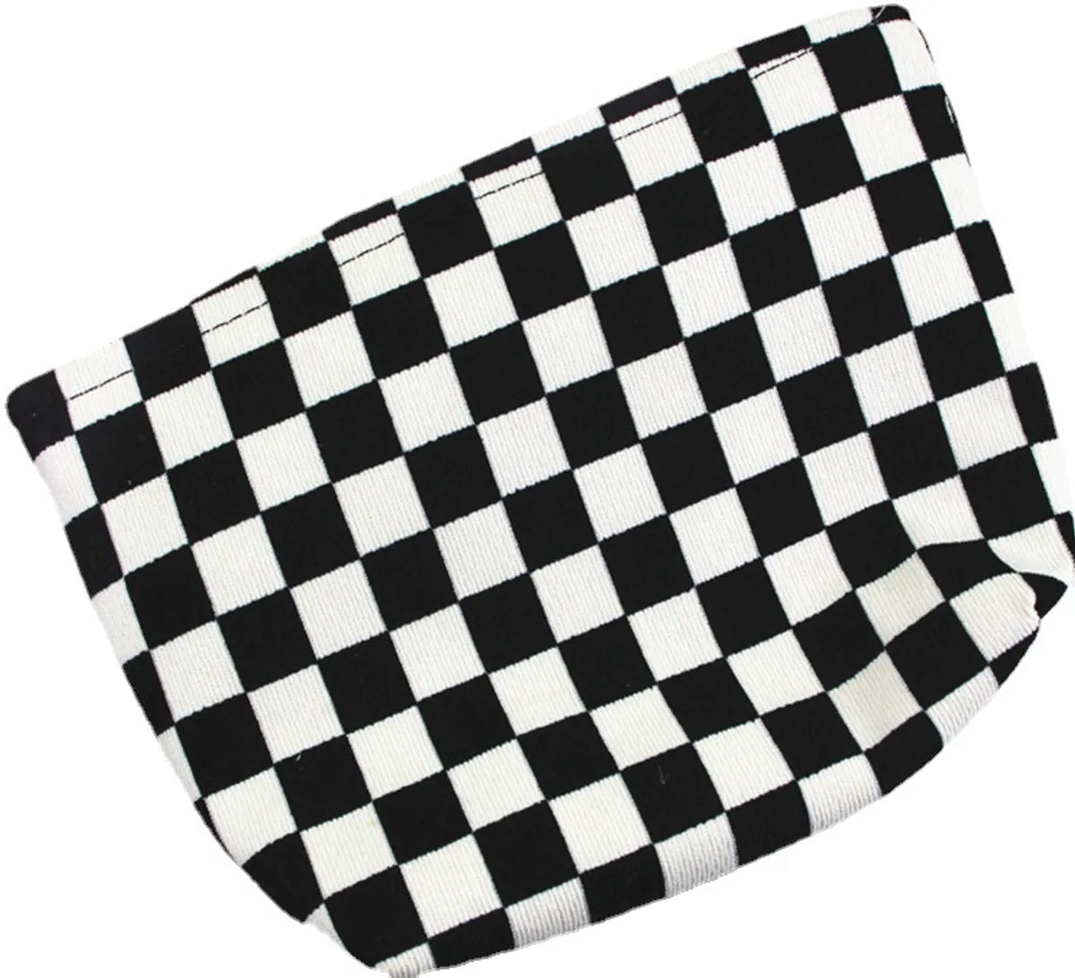 Streetwear Plaid Corduroy Square Makeup Bags