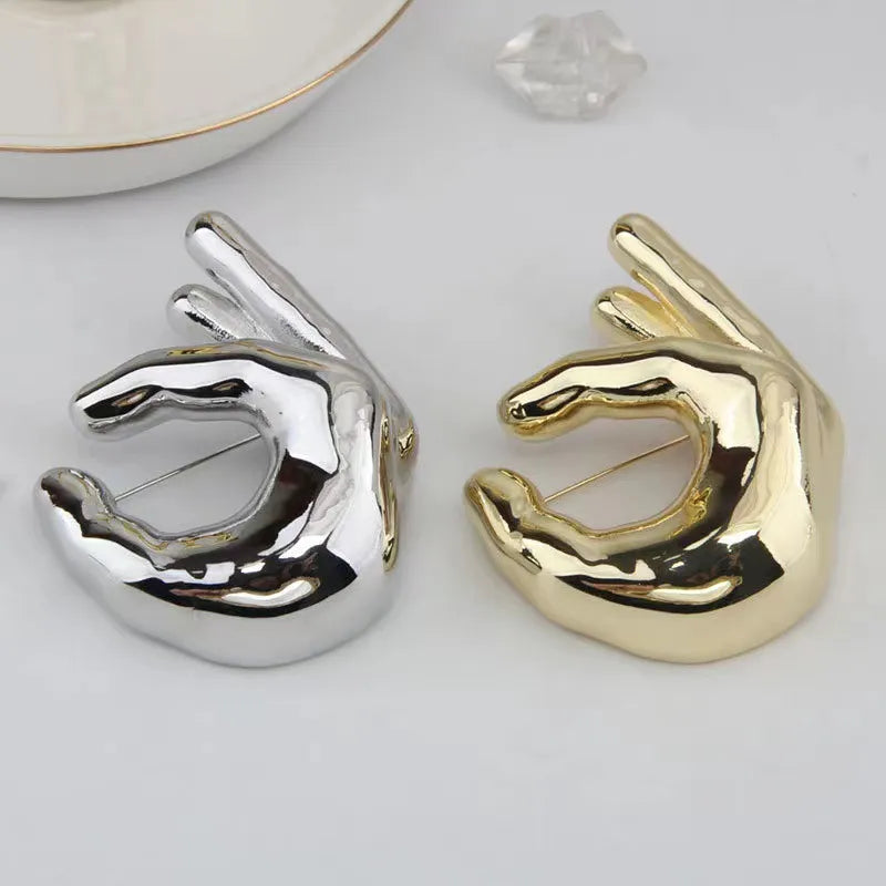 Streetwear Printing Alloy Plating Women'S Brooches