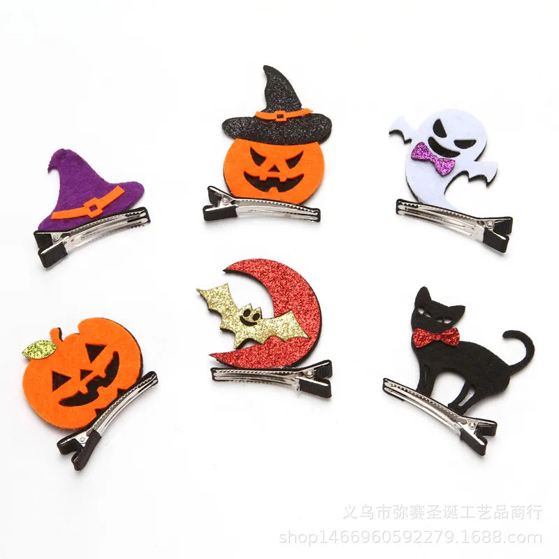 Streetwear Pumpkin Cat Cloth Hair Clip