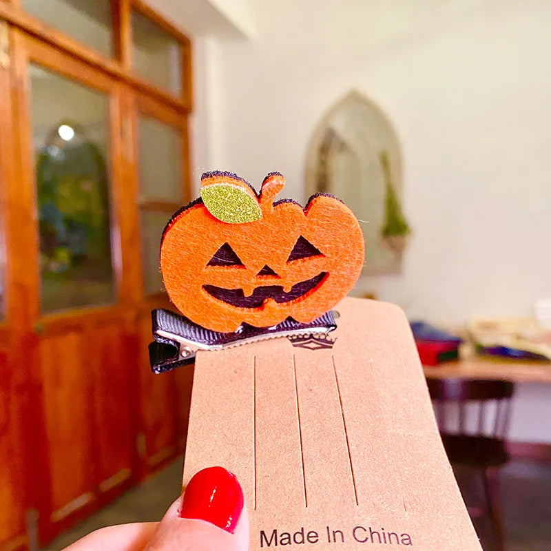 Streetwear Pumpkin Cat Cloth Hair Clip