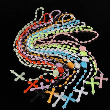 Streetwear Shiny Cross Plastic Unisex Pendant Necklace