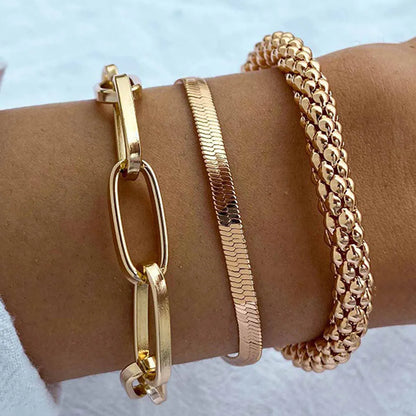 Streetwear Solid Color Alloy Women's Bracelets