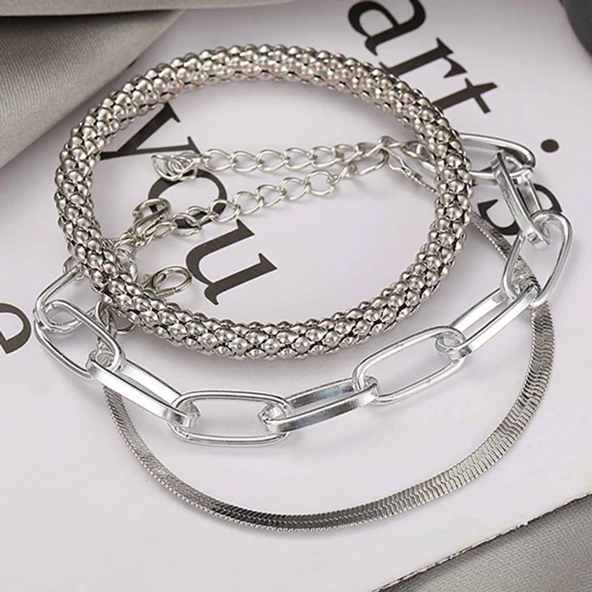 Streetwear Solid Color Alloy Women's Bracelets