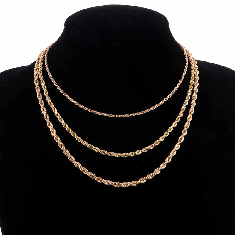 Streetwear Solid Color Alloy Women'S Necklace