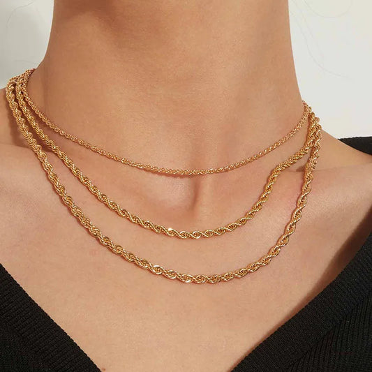 Streetwear Solid Color Alloy Women'S Necklace