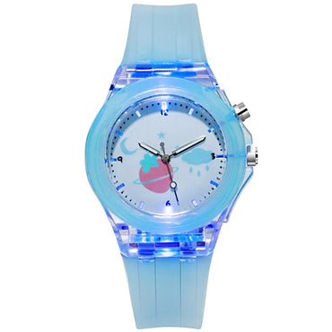 Streetwear Solid Color Buckle Quartz Kids Watches