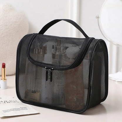 Streetwear Solid Color Gauze Square Makeup Bags