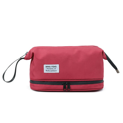 Streetwear Solid Color Nylon Square Makeup Bags