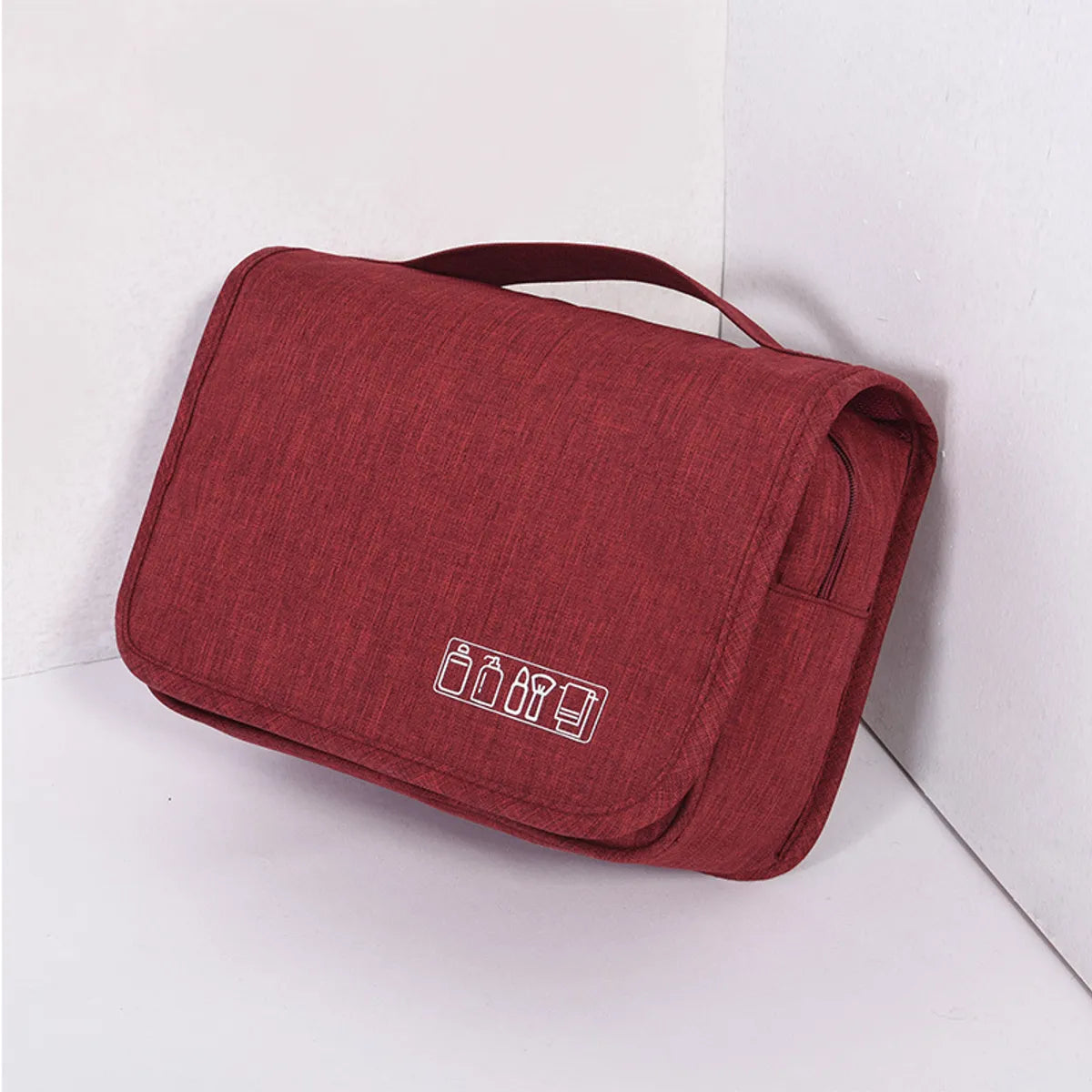 Streetwear Solid Color Polyester Square Makeup Bags