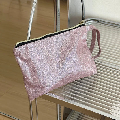 Streetwear Solid Color Polyester Square Makeup Bags