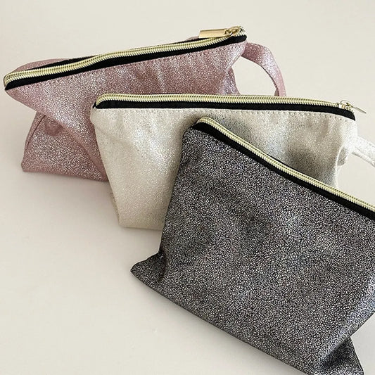 Streetwear Solid Color Polyester Square Makeup Bags