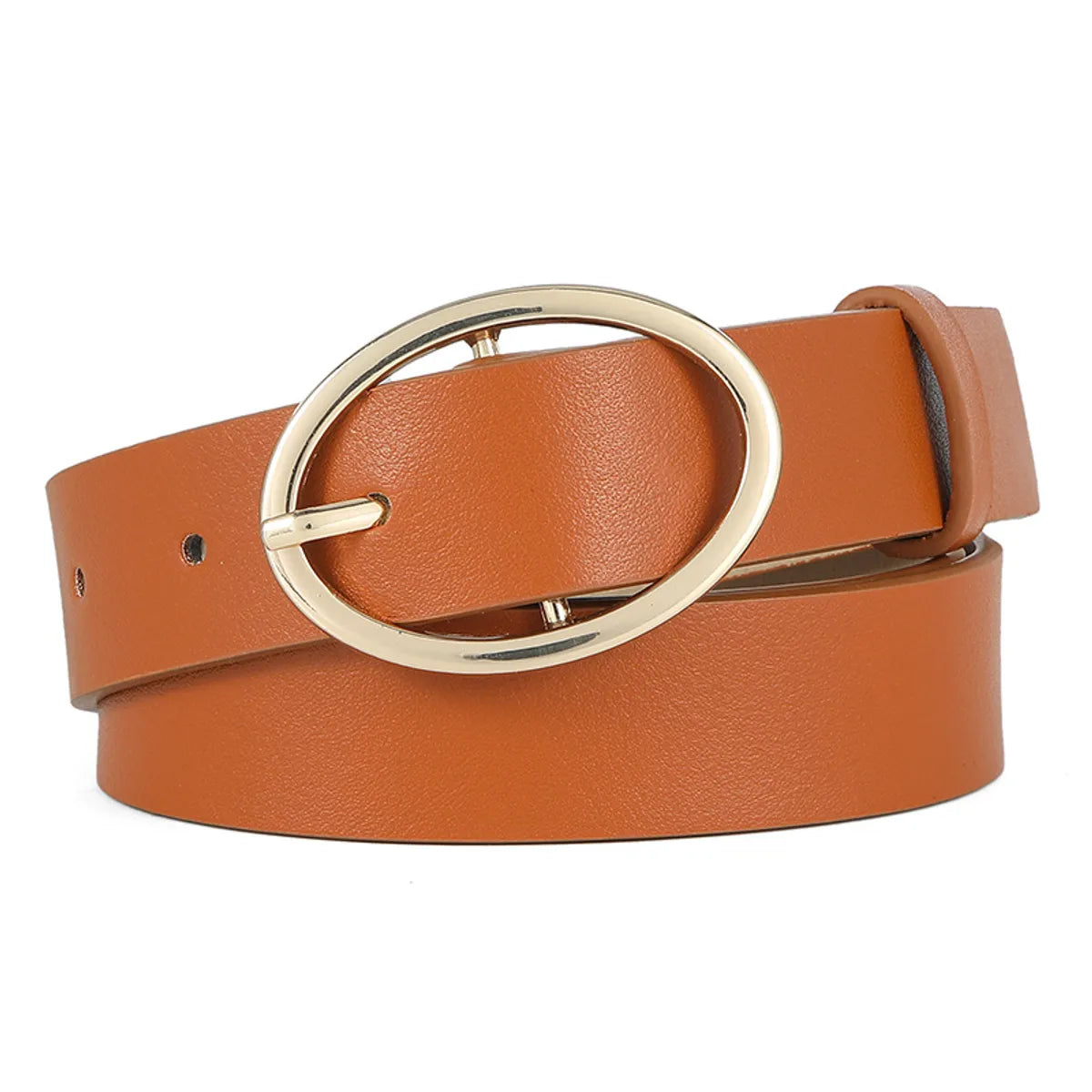 Streetwear Solid Color Pu Leather Alloy Women'S Leather Belts