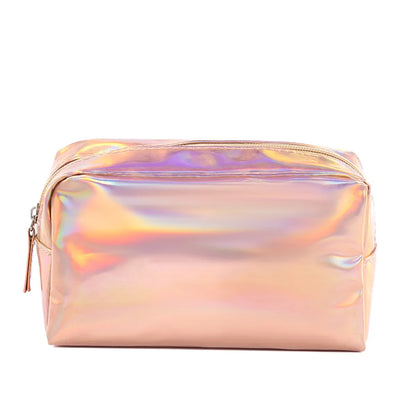 Streetwear Solid Color Pu Leather Square Makeup Bags