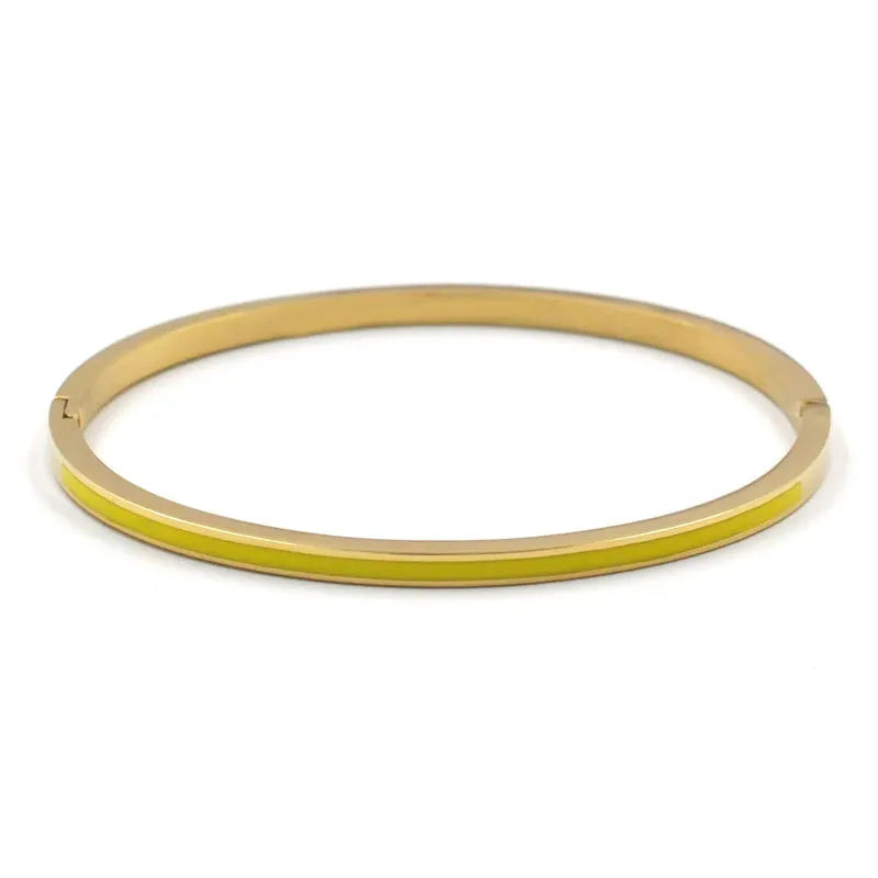 Streetwear Solid Color Stainless Steel Bangle In Bulk