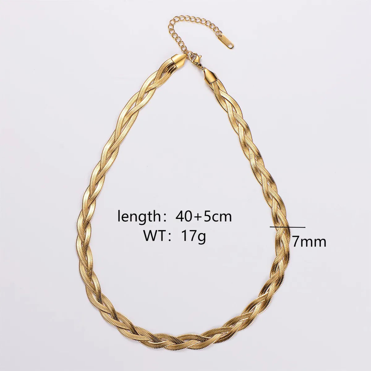 Streetwear Solid Color Stainless Steel Plating 18k Gold Plated Bracelets Necklace