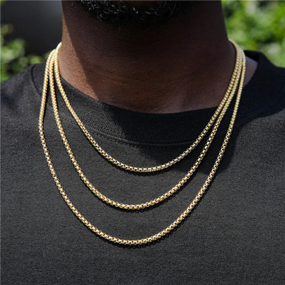 Streetwear Solid Color Stainless Steel Plating Men'S Necklace