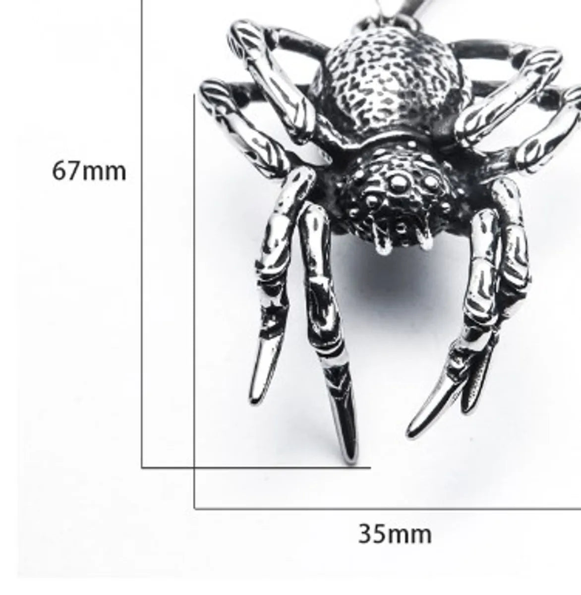 Streetwear Spider Titanium Steel Plating 18K Gold Plated Men'S