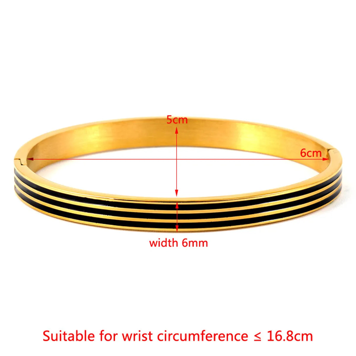 Streetwear Stripe Stainless Steel Bangle In Bulk