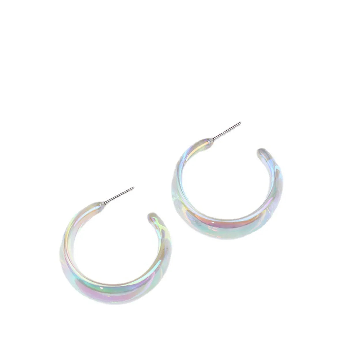 Streetwear Transparent Arylic Plating Women'S Ear Studs