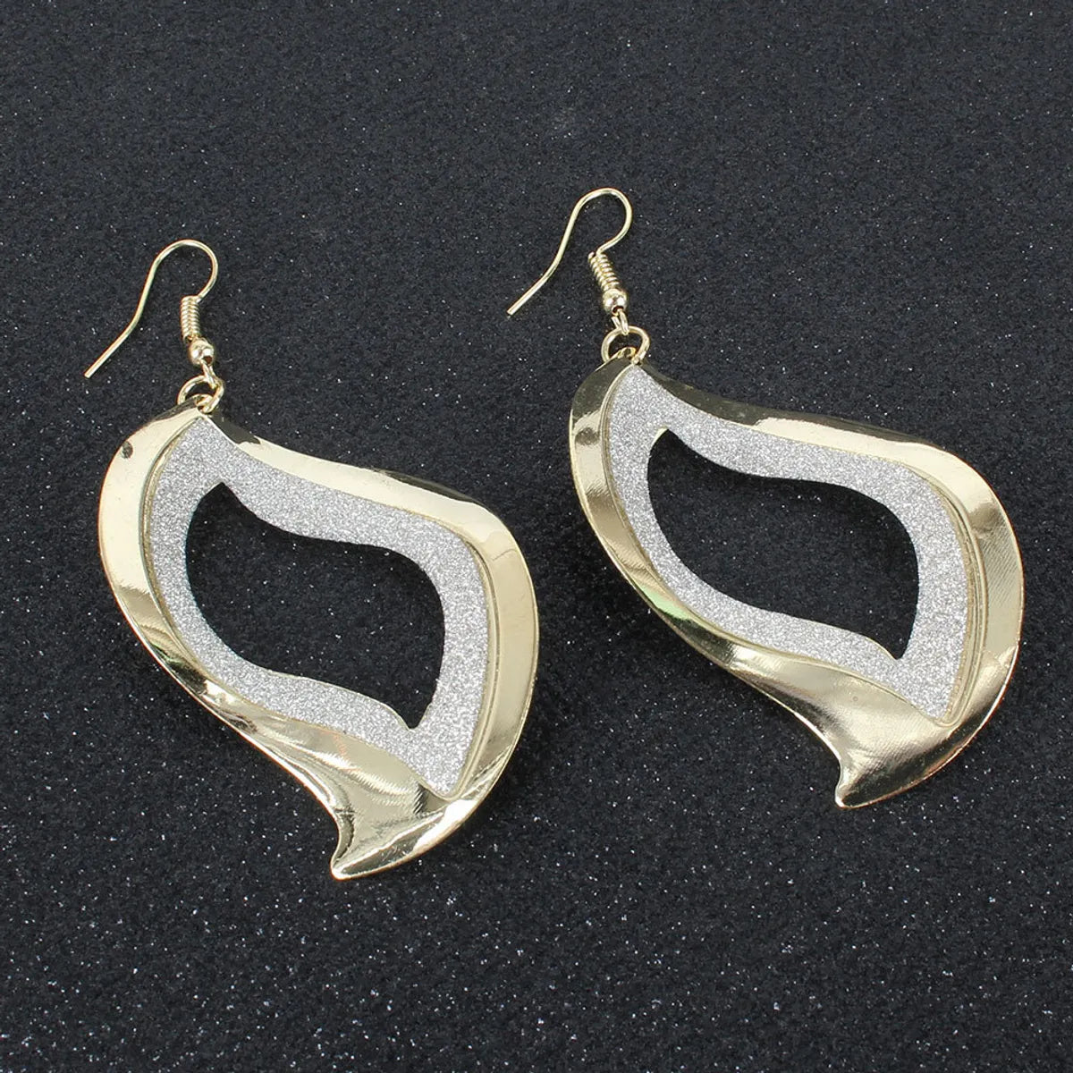 Style Earrings Geometric Hollow Frosted Earrings Simple Fashion Wild Earrings Wholesale Nihaojewelry