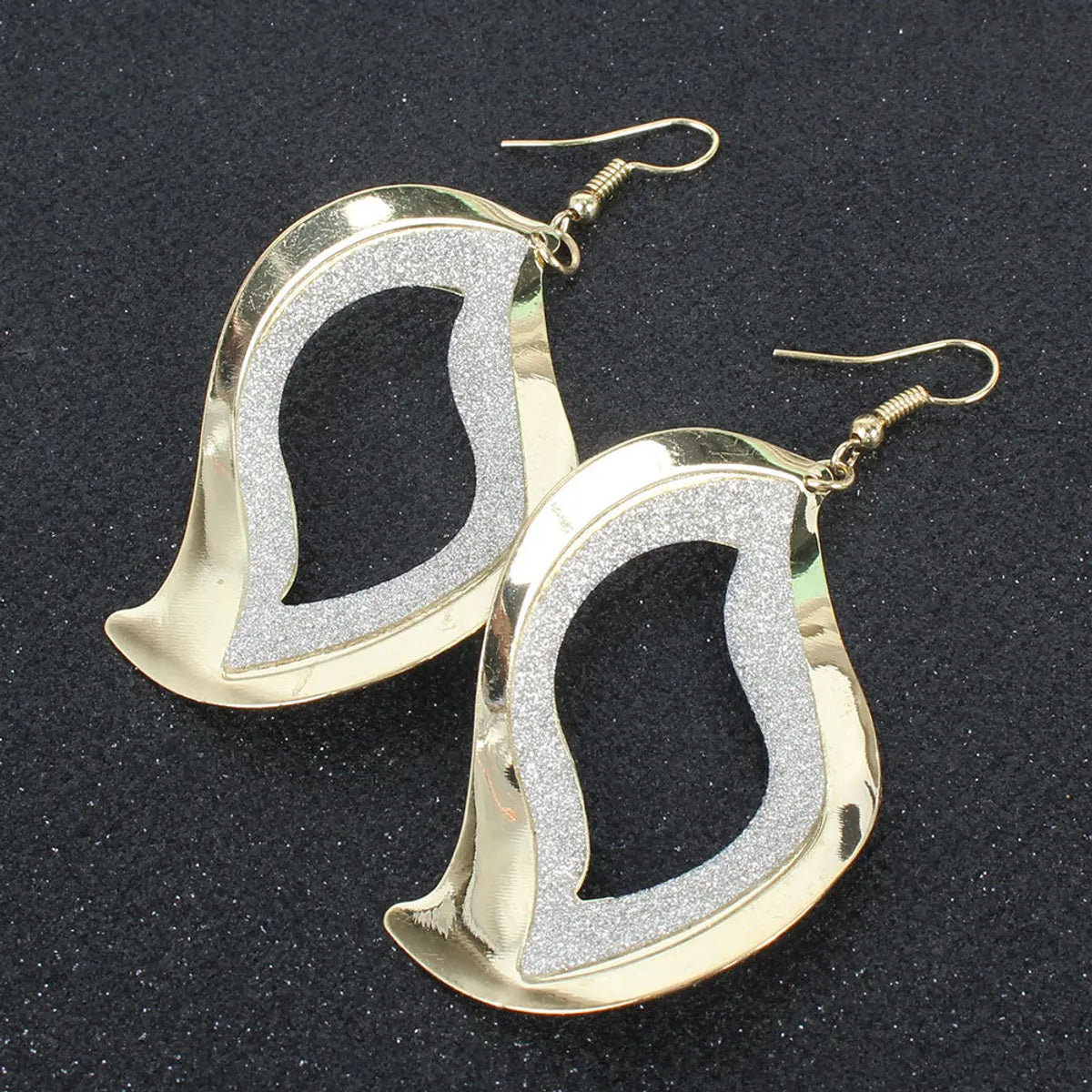 Style Earrings Geometric Hollow Frosted Earrings Simple Fashion Wild Earrings Wholesale Nihaojewelry