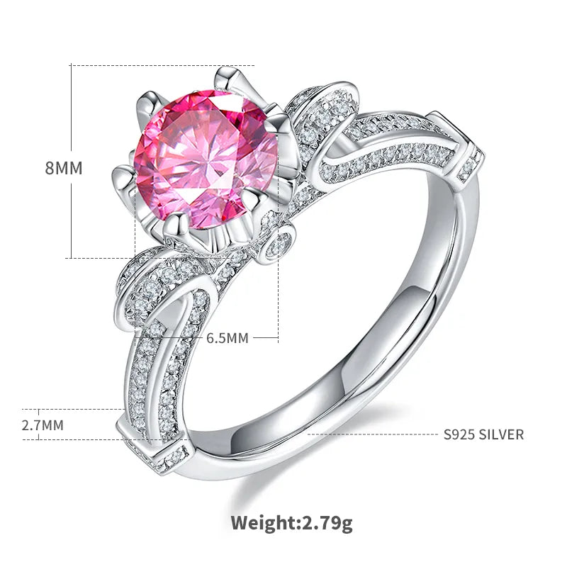 Style Fashion Luxury Ring S925 Silver Go Out Wear Exquisite Gift