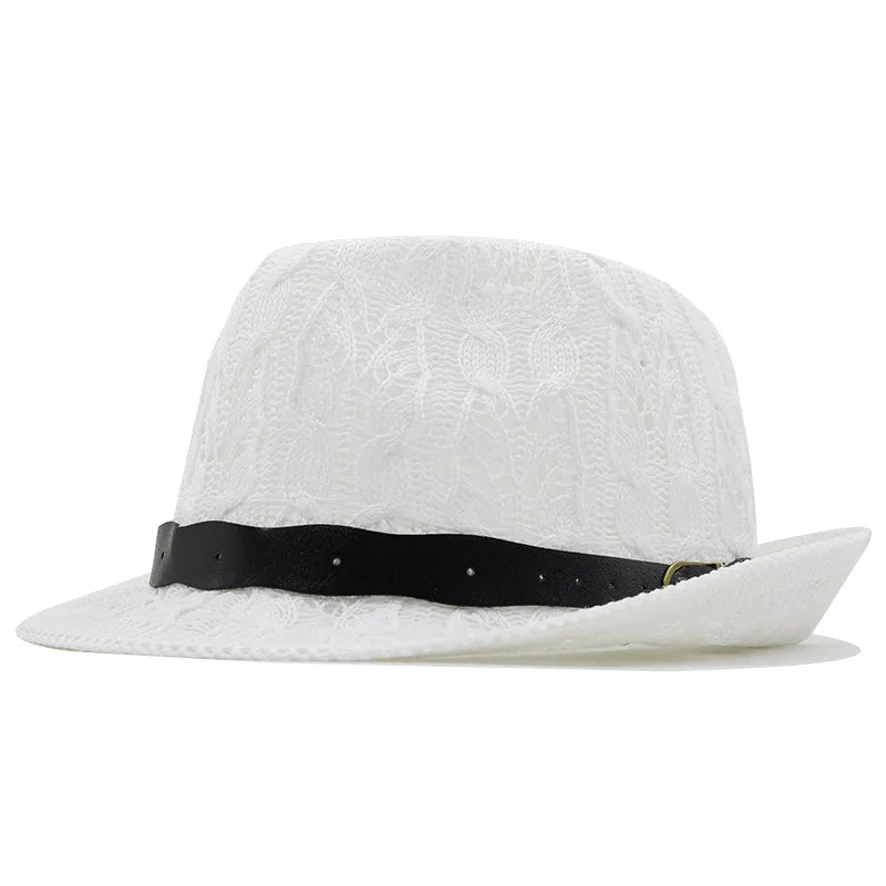 Summer Straw Hat Men'S And Women'S Hand-Woven Fedora Hat Beach Sun-Proof Hat Wholesale