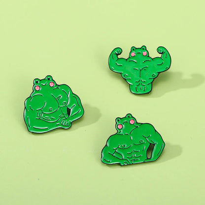 Sweet Animal Frog Alloy Enamel Unisex Brooches