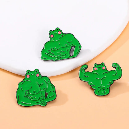 Sweet Animal Frog Alloy Enamel Unisex Brooches