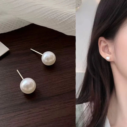 Sweet Ball Alloy Artificial Pearls Women'S Ear Studs 1 Pair