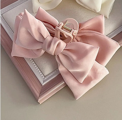 Women'S Sweet Bow Knot Arylic Cloth Hair Claws