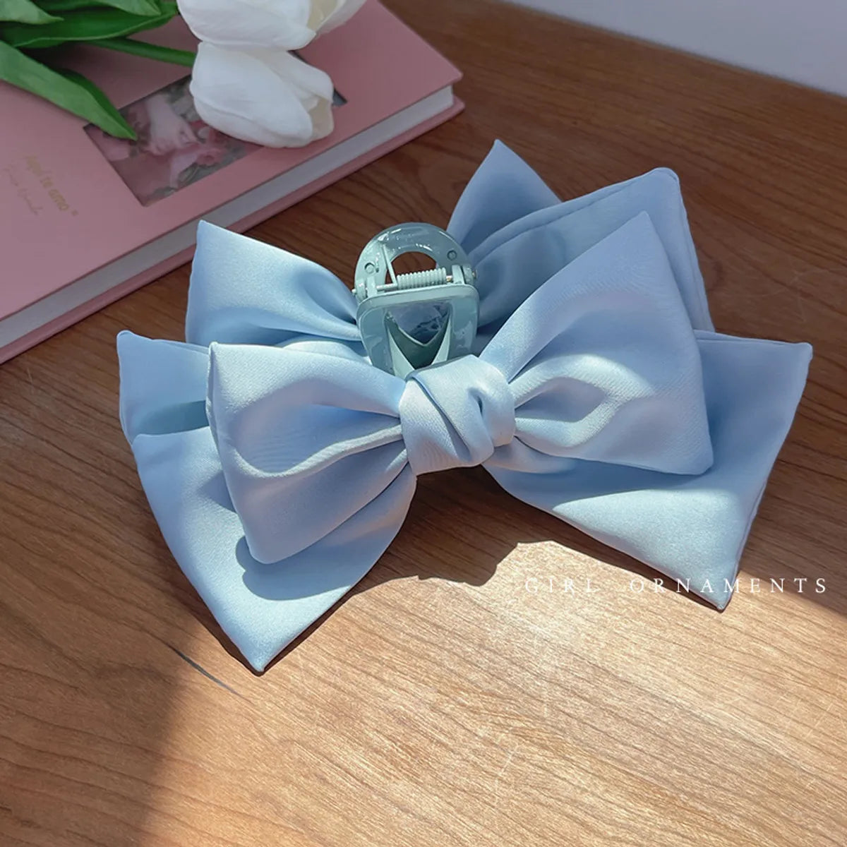 Women'S Sweet Bow Knot Arylic Cloth Hair Claws