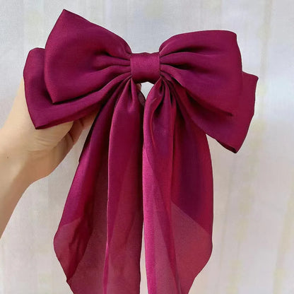 Women'S Sweet Bow Knot Brocade Hair Clip