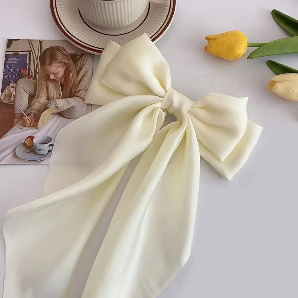 Women'S Sweet Bow Knot Cloth Hair Clip