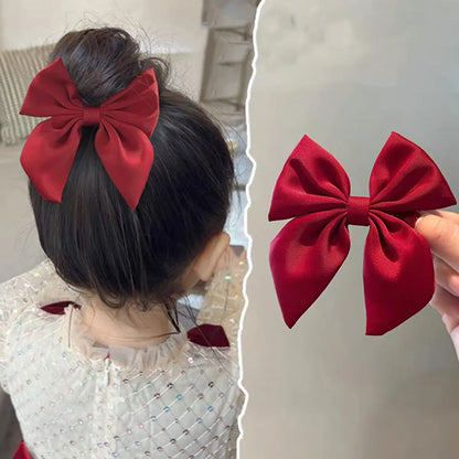 Sweet Bow Knot Cloth Hair Clip