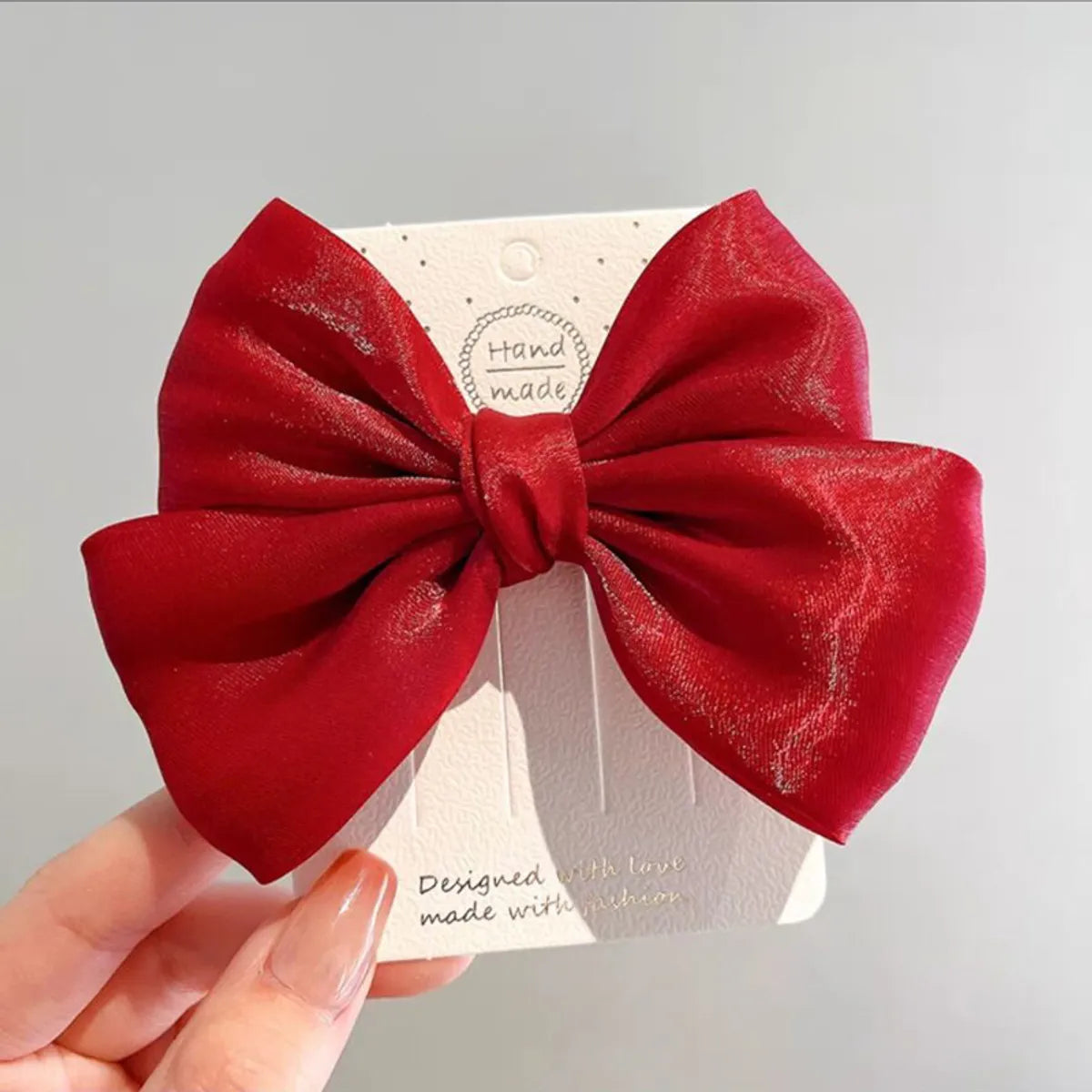 Sweet Bow Knot Cloth Hair Clip