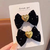 Sweet Bow Knot Cloth Hair Clip