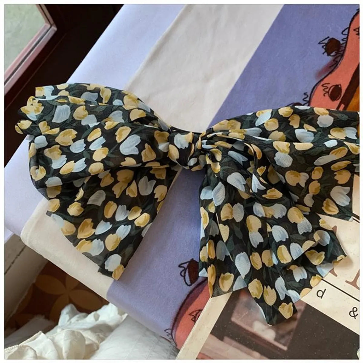 Sweet Bow Knot Satin Hair Clip