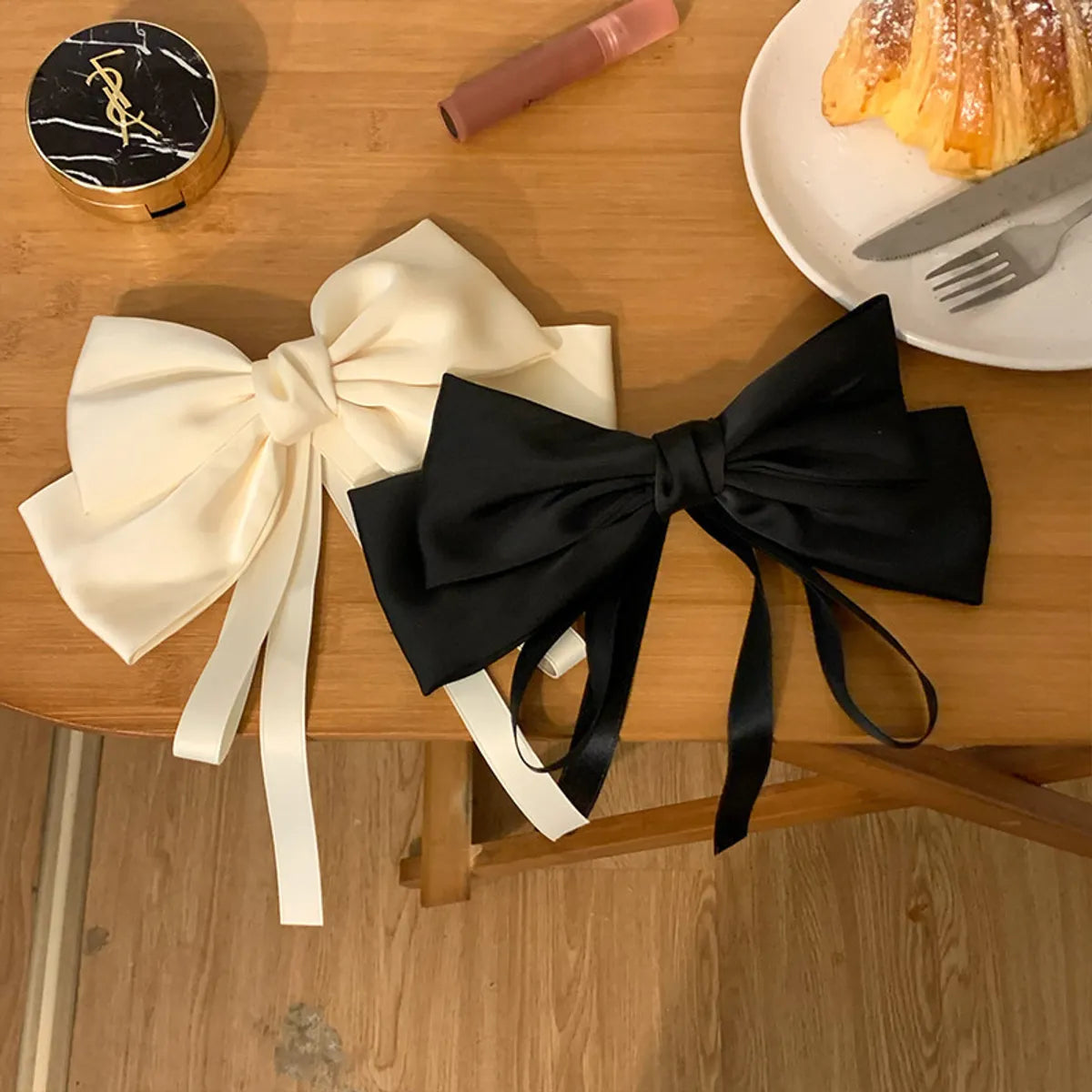 Sweet Bow Knot Satin Hair Clip