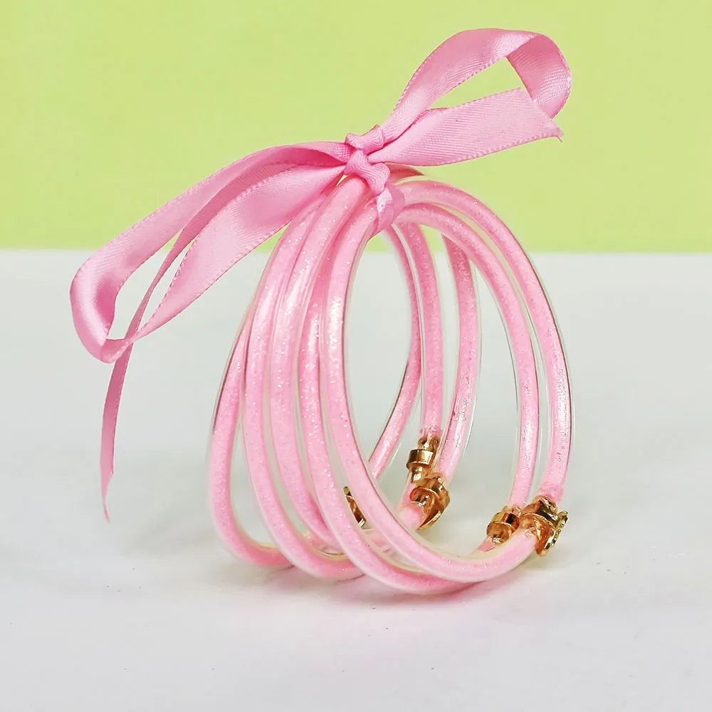 Sweet Bow Knot Silica Gel Wholesale Bangle