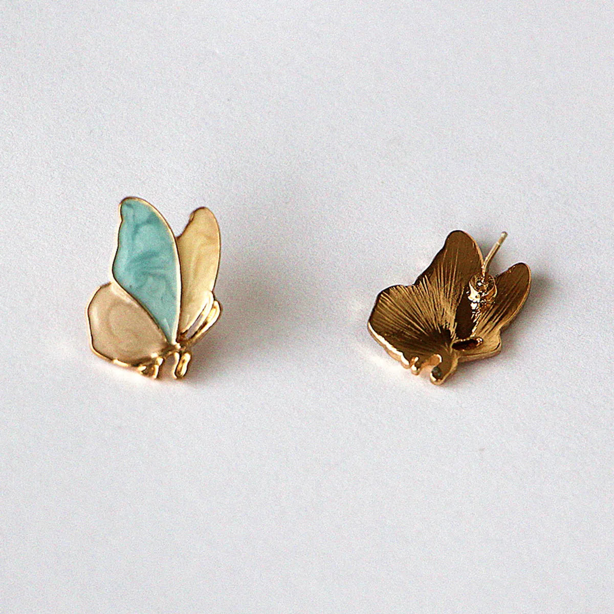 Sweet Butterfly Alloy Enamel Ear Studs