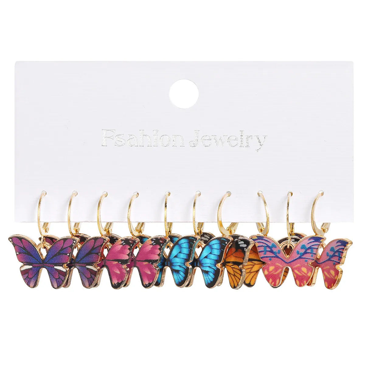 Sweet Butterfly Alloy Enamel Plating Women's Drop Earrings