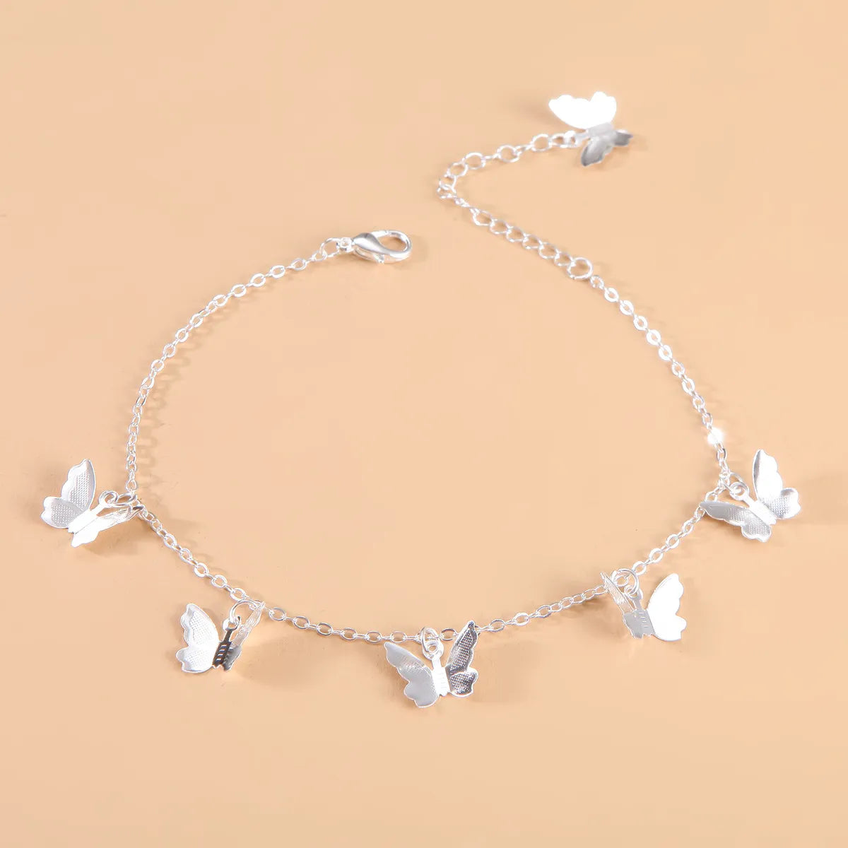 Sweet Butterfly Alloy Plating Anklet 1 Piece