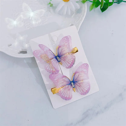 Women'S Sweet Butterfly Metal Hair Clip