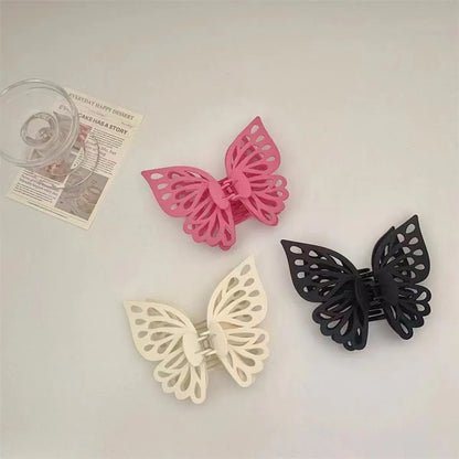 Sweet Butterfly Plastic Hollow Out Hair Claws