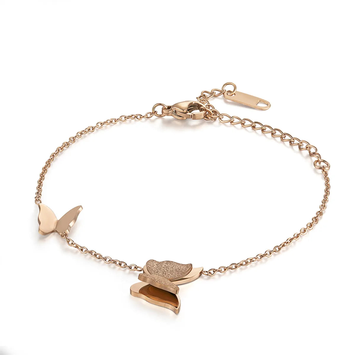 Sweet Butterfly Stainless Steel Polishing Plating Rose Gold Plated Gold Plated Bracelets